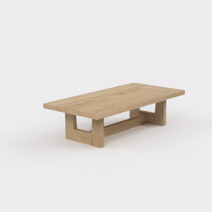 Soaf eiken design salontafel met eiken onderstel van Thimalo