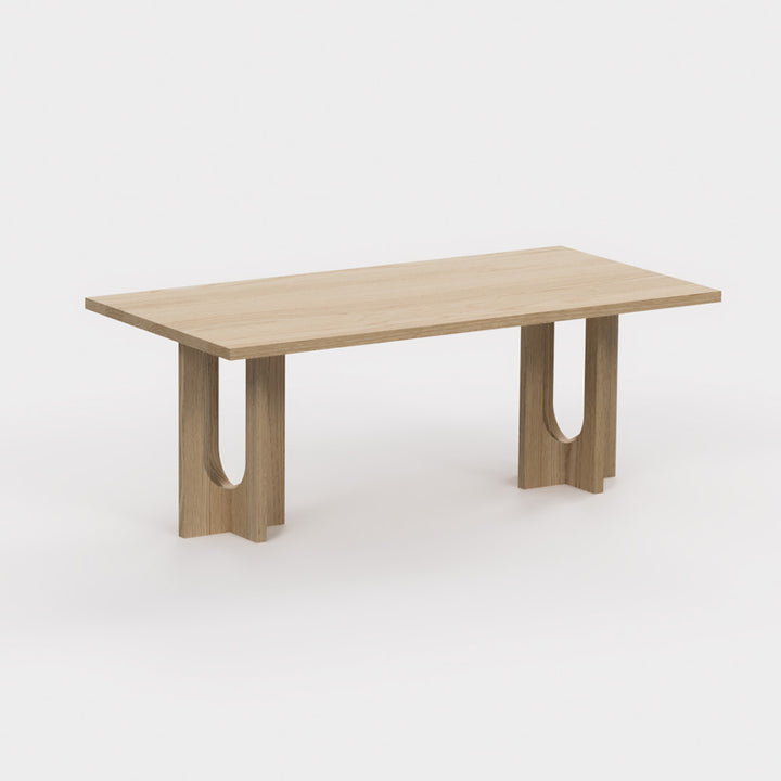 Eiken eettafel Oba plus poten minimalistisch