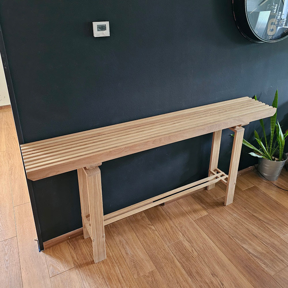 Eiken japandi wandtafel